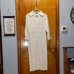 White Linen Dress
